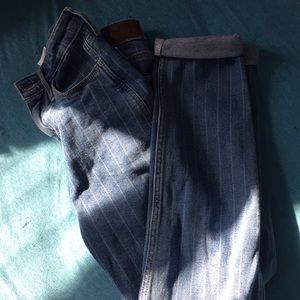 Striped mom jeans